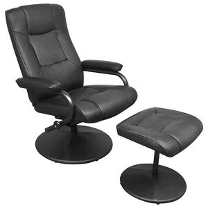 vidaXL Recliner Chair Black 66.5 x 75 x 99 cm Faux leather