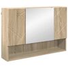 vidaXL Bathroom Mirror Cabinet Wall-mounted Sonoma oak 80 x 17 x 55 cm