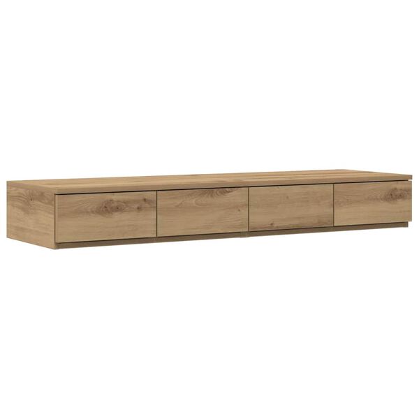 vidaXL Bed Drawers Artisan Oak 120 x 36.5 x 16.5 cm Engineered Wood