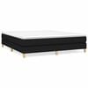 vidaXL Box Spring Bed Frame Black Super King Fabric