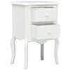vidaXL Bedside Cabinet White 43x32x65 cm MDF