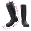 vidaXL Rain Boots Black Size 42 PVC