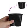 vidaXL Flower Pot 200 pcs Black &Oslash; 10 x 8 cm Plastic