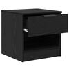 vidaXL Bed Cabinet 2 pcs Black Oak 40 x 39 x 40cm Engineered Wood