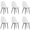 vidaXL Dining Chairs 6 pcs White PP