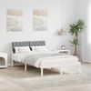 vidaXL Bed frame White and light grey 120 x 190 cm Solid pine wood