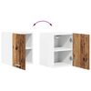 vidaXL Hanging Cabinet 2 pcs Old Wood and White 30 x 31 x 40 cm
