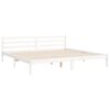 vidaXL Bed Frame without Mattress White Super King Size Solid Wood Pine