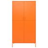 vidaXL Wardrobe Orange 90x50x180 cm Steel