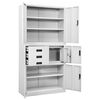 vidaXL Office Cabinet White 90x40x180 cm Steel