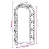 vidaXL Garden Arch Black 116x45x240 cm Steel