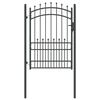 vidaXL Fence Gate with Spikes EMMEN 170 x 100 cm Powder-coated steel