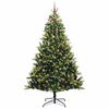 vidaXL Artificial Hinged Christmas Tree 300 LEDs Green 240 cm