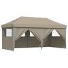 vidaXL Party Tent Pop-up Taupe 580 x 292 x 315 cm Oxford Fabric