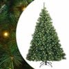 vidaXL Artificial Christmas Tree with 300 LEDs Green 180 cm PE and PVC