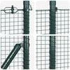 vidaXL Fence Post Green 10 x 0.8 m (19 x 19 mm mesh) Steel and PVC