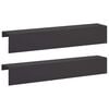 vidaXL Garden Cover Profile 2 pcs 100 x 20 x 15 cm Steel Black