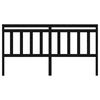 vidaXL Bed Headboard Black 186x4x100 cm Solid Wood Pine