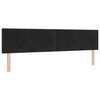 vidaXL LED Headboard with LED Strip Lights Black 200 cm Polyester