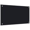 vidaXL Kitchen Backsplashes 2 pcs Black 70x50 cm Tempered Glass