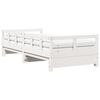 vidaXL Daybed with Trundle and Mattresses White 80x200 cm Solid Wood Pine