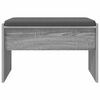 vidaXL Hall Bench with Cushion Grey Sonoma 63 x 38 x 40 cm