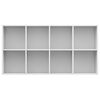 vidaXL Book Cabinet/Sideboard High Gloss White 66x30x130 cm Engineered Wood