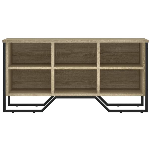 vidaXL Shoe Cabinet Sonoma Oak 90x38x45.5 cm Engineered Wood