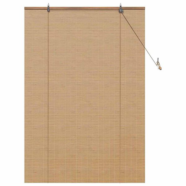vidaXL Roller Blind with Curtains Manual Brown 120 x 160 cm Bamboo