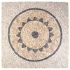 vidaXL Mosaic Tiles Sunflower Pattern Multicolour 120 x 120 cm Marble