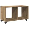 vidaXL Rolling Cabinet Artisian Oak 72x33x42.5 cm Engineered Wood