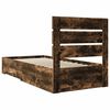 vidaXL Bed Frame with Drawer Smoked Oak 90 x 190 cm Engineered Wood