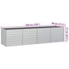 vidaXL Garden Raised Bed 320x80x77 cm Galvanized Steel Silver