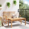 vidaXL Bench 2 pcs Brown Solid Teak Wood
