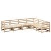 vidaXL Garden Sofa Set | Natural Wood | Solid pine wood | 6-Piece Set