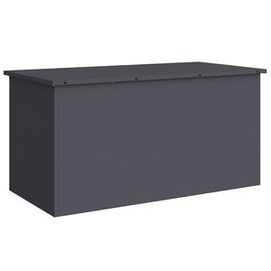 vidaXL Outdoor Storage Box Anthracite 100 x 50.5 x 50 cm Steel