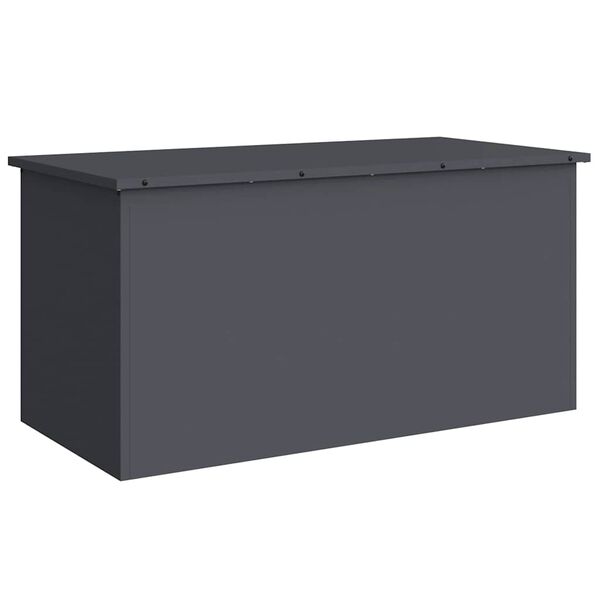 vidaXL Outdoor Storage Box Anthracite 100 x 50.5 x 50 cm Steel