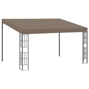 vidaXL Wall-mounted Gazebo 4x3 m Taupe Fabric
