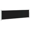 vidaXL Side Awning | Black | Polyester fabric, Steel cover | Medium
