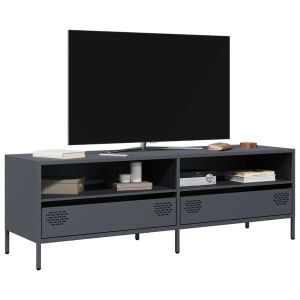 vidaXL TV Cabinet Anthracite 135x39x43.5 cm Cold-rolled Steel
