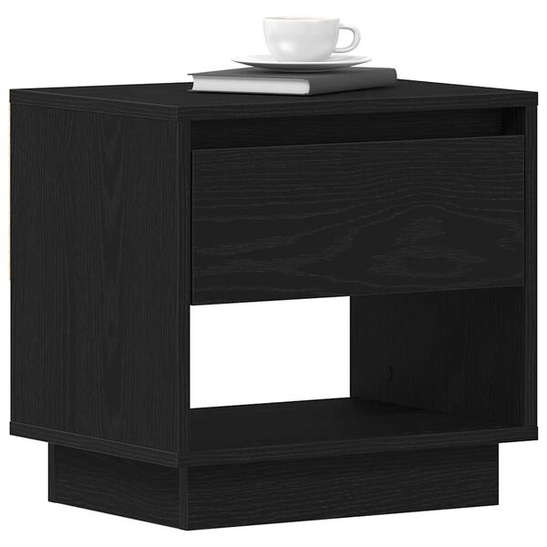 vidaXL Nightstand 2 pcs Black Oak 45 x 34 x 44 cm Engineered Wood