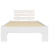vidaXL Bed Frame without Mattress White Solid Pine Wood 100x200 cm