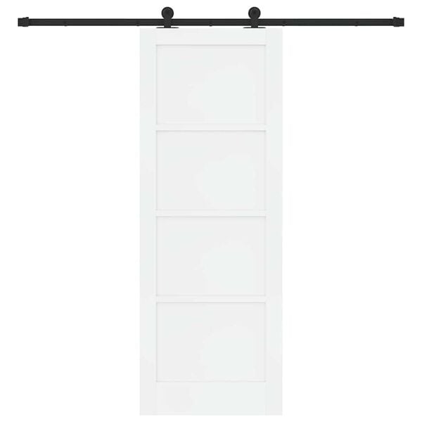 vidaXL Sliding Door ORKDAL White 78 x 211 cm Solid Pine Wood