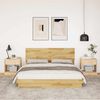 vidaXL Bed Frame with Headboard without Mattress 140x200 cm Solid Wood Oak