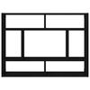 vidaXL Wall Shelf Black Oak 75x16x55 cm Engineered Wood