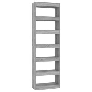 vidaXL Book Cabinet | Grey sonoma | Engineered wood | Book Cabinet | Rectangular
