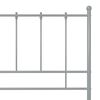 vidaXL Bed Frame without Mattress Grey Metal 120x200 cm