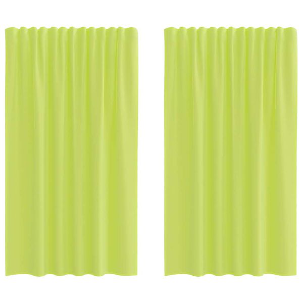 vidaXL Voile Curtains with Tab Top 2 pcs Apple Green
