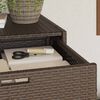 vidaXL Garden Storage Cabinet Brown 55x55x111 cm Poly Rattan