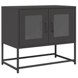 vidaXL TV Cabinet Black 68x39x60.5 cm Cold-rolled Steel